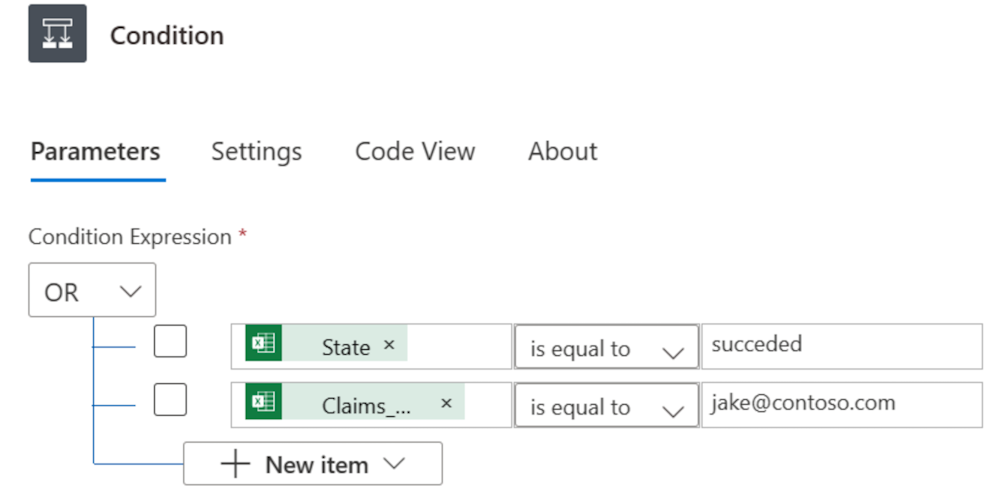 Power Automate conditions panel showing nested conditional logic configuration