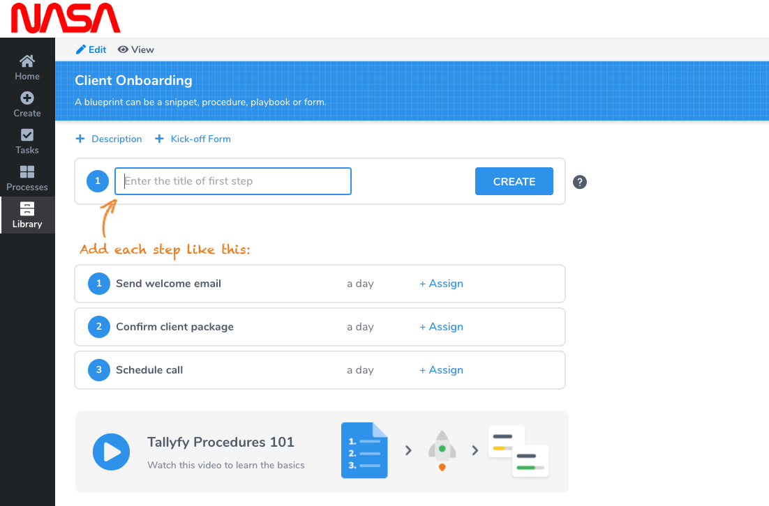 Refined empty state with numbered steps matching actual UI