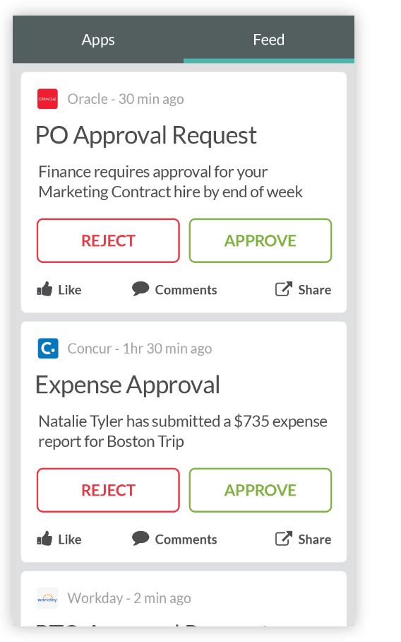 Competitor approval UI showing Reject and Approve buttons from Sapho