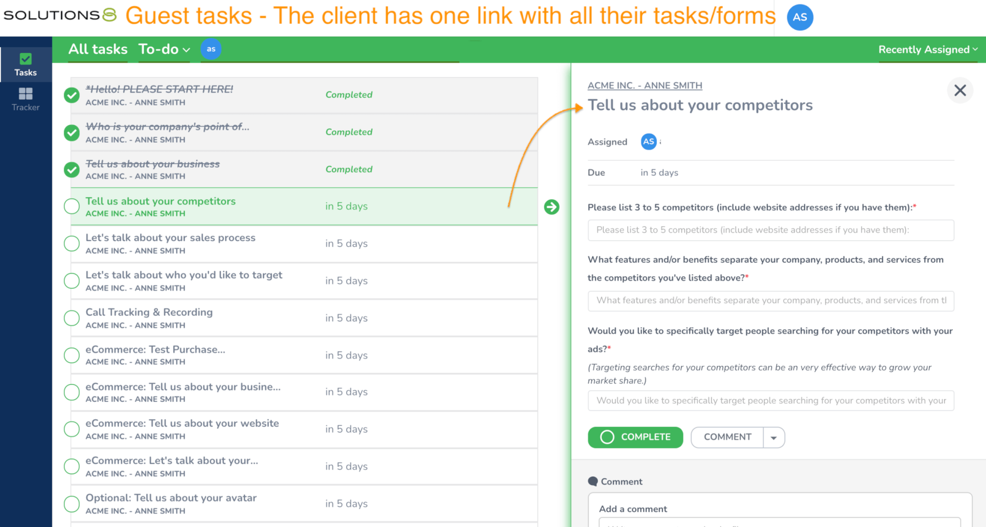 Guest tasks in Tallyfy